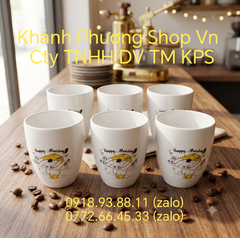 Bộ 6 ly sứ Donghwa không quai 280ml - ly sứ uống nước không quai