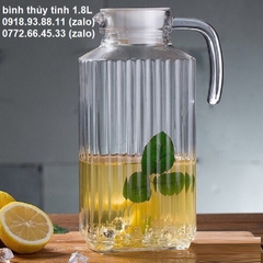 bình đựng nước thủy tinh 1.8L - bình thủy tinh đựng nước
