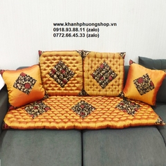 bộ nệm ghế salon gỗ - bộ nệm lót ghế gỗ