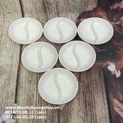 Chén đựng nước chấm 2 ngăn sứ Minh Long