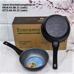 chảo chống dính lòng sâu 18cm ecoramic - chảo lòng sâu 18cm ecoramic