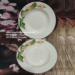 dĩa sứ trắng - dĩa sứ lòng sâu - dĩa sứ đẹp