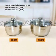 nồi inox five star 3 đáy 24cm - nồi inox five star 3 đáy