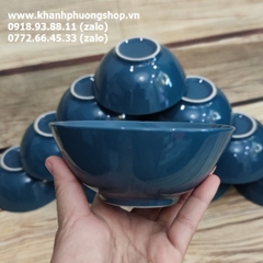 chén sứ pastel màu xanh đen - chén sứ màu xanh đen
