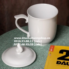 ly sứ có nắp Minh Long 0.3L - ca trà có nắp đậy sứ Minh Long