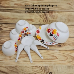 bộ chén tô dĩa sứ trắng - chén tô dĩa sứ