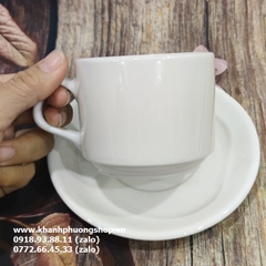 bộ tách cà phê capuchino, latte sứ Minh Long - bộ tách uống trà, cà phê sứ minh long