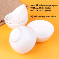 Bộ 4 chén sứ đựng nước chấm - chén sứ đựng nước chấm