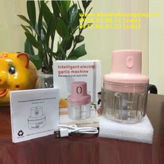 máy xay rau củ mini xài pin - máy xay tỏi ớt mini