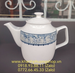 Ấm trà sứ Minh Long Vinh Quy Nhạt 1.1L - bình trà vinh quy nhạt