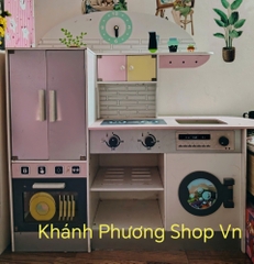 [Thanh lí hàng cũ] Kệ đồ chơi nhà bếp bằng gỗ 102x102x30cm