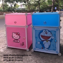 tủ nhựa ghép 2 tầng - tủ nhựa 2 tầng