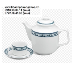 bộ ấm trà Jasmine Chim Lạc sứ Minh Long 0.7L - bộ ấm trà chim lạc sứ minh long