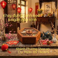 Khay đựng bánh kẹo bằng gỗ nắp kiếng cao cấp - khay đựng bánh mứt bằng gỗ