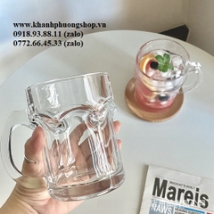 bộ 6 ly bia có quai cao cấp 400ml - bộ ly uống bia thuỷ tinh cao cấp