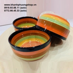 chén sứ cầu vòng - chén sứ