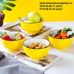 chén sứ vàng - chén sứ