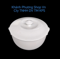 Thố sứ Minh Long có nắp 15cm - thố sứ trắng minh long 15cm