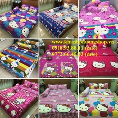 ga trải giường, vỏ gối nằm, vỏ gối ôm các loại_ mẫu hello kitty