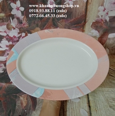 dĩa oval sứ Nhật cao cấp 32cm - dĩa hột xoài 32cm sứ nhật cao cấp