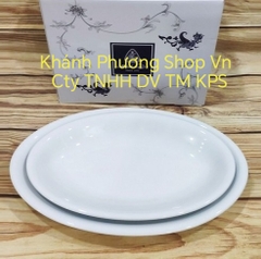 Dĩa hột xoài lòng sâu 28cm gốm sứ Minh Long
