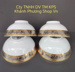 Bộ chén cơm Hoa Hồng Sago gốm sứ Minh Long