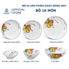 bộ chén tô dĩa sứ Daisy bóng bay sứ Minh Long - bộ chén tô dĩa sứ Minh Long