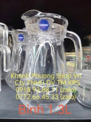 Bình đựng nước thủy tinh thân bầu 1.3L Luminarc