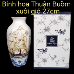 Bình hoa sứ Minh Long Thuận Buồm xuôi gió 27cm