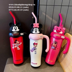 ly giữ nhiệt inox Disney nhiều mẫu chuột mickey, gấu dâu xinh xắn - ly giữ nhiệt inox 304
