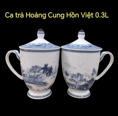 Ca trà Hoàng Cung Hồn Việt 0.3L gốm sứ Minh Long