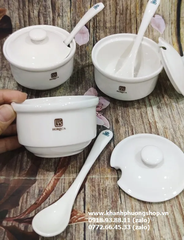 Hũ đựng gia vị nắp lỗ gốm sứ Minh Long - hũ đựng gia vị, đồ nêm, sa tế