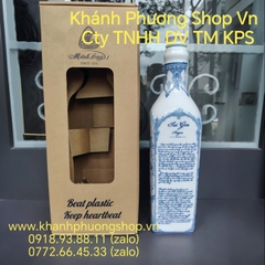 Chai sứ dưỡng sinh Minh Long 1L họa tiết Sài Gòn
