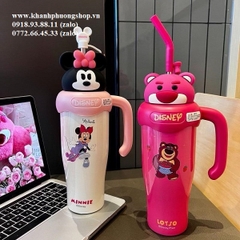 ly giữ nhiệt inox Disney nhiều mẫu chuột mickey, gấu dâu xinh xắn - ly giữ nhiệt inox 304