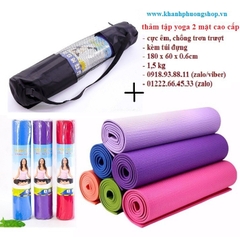 thảm tập yoga 2 mặt chống trơn trượt - thảm tập yoga