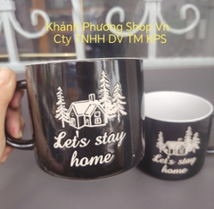 Bộ 2 ca sứ tráng men cao cấp 500ml - ca sứ có quai 500ml
