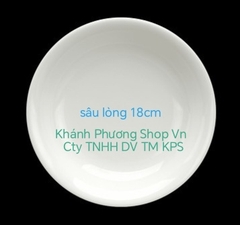Combo 3 dĩa tròn 18cm lòng sâu gốm sứ Minh Long