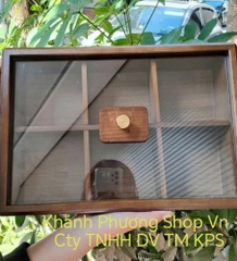 Khay mứt gỗ 6 ngăn - khay đựng mứt, bánh kẹo bằng gỗ 6 ngăn