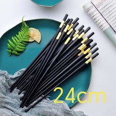 Bộ 10 đôi đũa nhựa mạ vàng 24cm - đũa nhựa mạ vàng