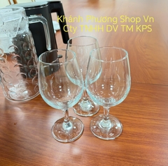 Bộ 3 ly thủy tinh uống rượu vang 380ml - ly rượu vang 380ml
