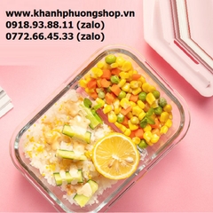 hộp thủy tinh chia 2 ngăn - hộp thủy tinh 2 ngăn