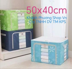 Hộp vải đựng chăn màn 50x40cm - hộp vải đựng quần áo, chăn màn