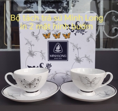 Bộ tách sứ uống trà Minh Long Hoàng Điệp