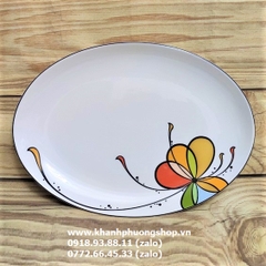 dĩa hột xoài Daisy Bóng Bay sứ Minh Long - dĩa sứ Minh Long Daisy Bóng Bay hình oval