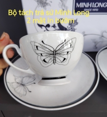 Bộ tách sứ uống trà Minh Long Hoàng Điệp
