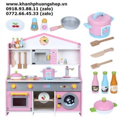 bộ đồ chơi nhà bếp bằng gỗ cho bé - đồ chơi nhà bếp gỗ cho bé