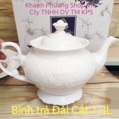 Bình trà Đài Cát 1.3L gốm sứ Minh Long - ấm trà đài cát minh long