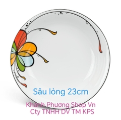 Bộ 2 dĩa lòng sâu Daisy Bóng Bay gốm sứ Minh Long
