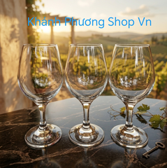 Bộ 3 ly thủy tinh uống rượu vang 380ml - ly rượu vang 380ml