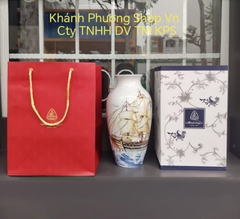 Bình hoa sứ Minh Long Thuận Buồm xuôi gió 27cm